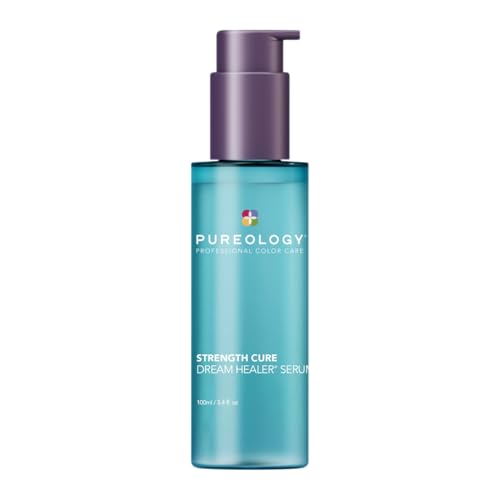 Pureology Strength Cure Dream Healer Serum - Leave-In Treatment For Damaged or Color Treated Hair, Split End Repair, Lightweight & Strengthening Heat Protectant, Vegan, 3.4 Fl Oz