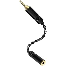 Linkidea 2.5mm Balanced Male to 3.5mm Balanced Female Audio Adapter Cable, Hi-Fi OCC Copper Cord, Compatible with Balanced Amplifiers, DACs, Headphones 15.5cm/6.1inch