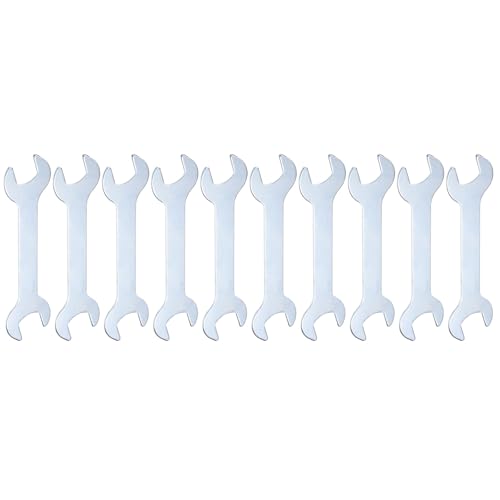 QUARKZMAN 10Pcs Clé à Fourche Doubles Fines 13mm x 14mm Métrique Clé Plate Petite, Galvanisée, pour Réparation Automobile et Assemblage de Meubles