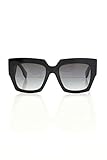 Protective case included FENDI Damen FF 0263/S 9O 807 Sonnenbrille, Schwarz (Black/Grey), 52
