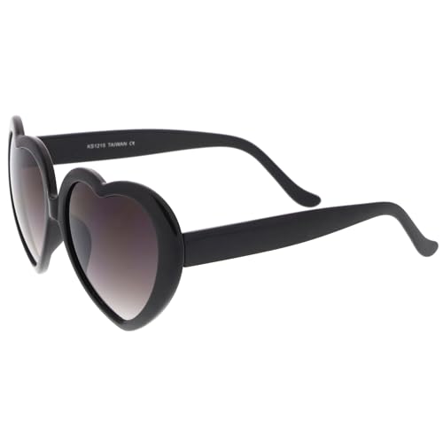 Image of zeroUV Oversized Heart Shaped Sunglasses UV400 Cute Trendy Love Fashion Eyewear for Women 52mm