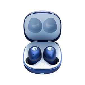 Raycon Fitness Bluetooth True Wireless Earbuds with Built in Mic 56 Hours of Battery, IPX7 Waterproof, Active Noise Cancellation, Awareness Mode, and Bluetooth 5.3 (Blue)
