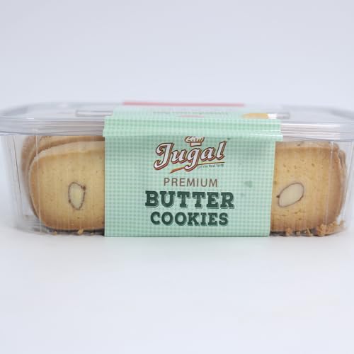 Jugal Bakers Butter Almond Cookies (300 gm, Pack of 2) Badam Biscuits, Healhty Evening Snacks, Ready to eat Breakfast, Evening Tea Time Baked Cookie
