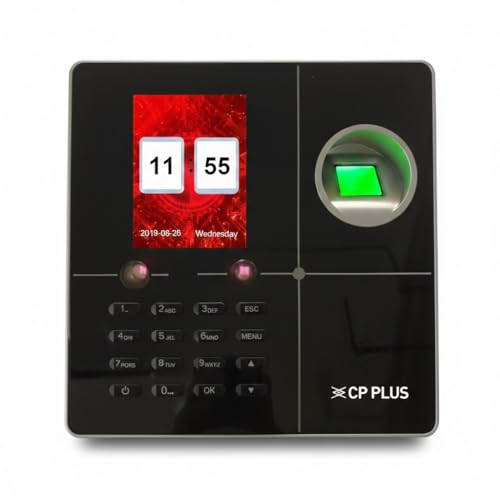 Image of CP PLUS Face & Fingerprint Time and Attendance Machine | Biometric System with ID Card & Password Access | Built-in Battery | Fast Recognition ≤1s | 1000 Face & 10000 Finger | CP-VTA-M1143
