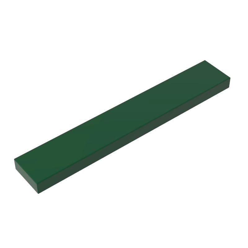 Gobricks 6636 Foundation Plate Tile 1x6 with Groove 50 Pieces GDS-564 Compatible with Lego Building Blocks Color:Dark Green — image 1