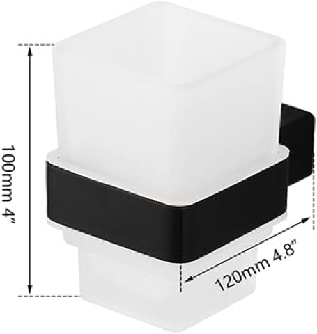 304 Stainless Steel Bathroom Hardware Set Black Matte Paper Holder Toothbrush Holder Toilet Brush Bathroom Accessories,22222 (33333)