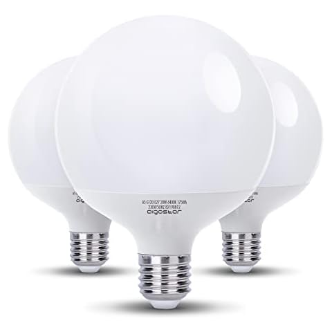 Aigostar - Bombillas LED E27 G120 Globo 20W Cover