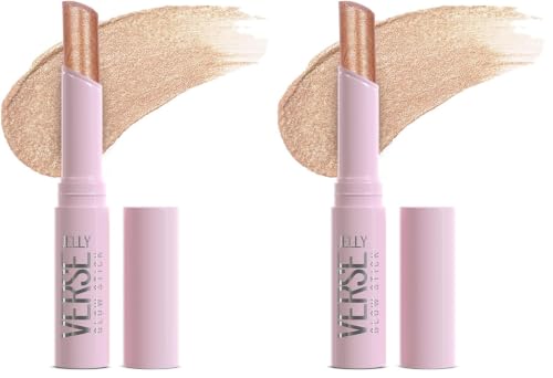 Image of Swiss Beauty Jelly Verse Eyeshadow Glow Stick | Rich Colour Payoff | Crease-Proof | Sparkling Shine | 6 Stellar Shades | Shade- 3. Solar Flash, 3g (Pack of 2)