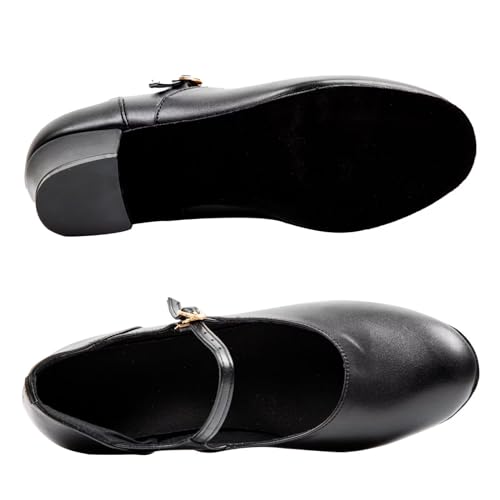 Women's Character Shoes for Women - Low Heel Cuban Heel Dance Shoes with Ankle Strap3