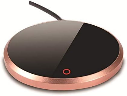 Coffee Mug Warmer, Automatic Shut Off to Keep Temperature Up to 131/ 55,Electric Beverage Warmer,Electric Cup Warmer Plate for Heating Tea, Water, Cocoa, Milk-Cup for Home & Office Use (Gold)