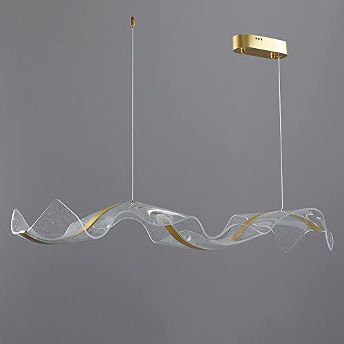 Pendant light wave led 36W pour table à manger et bureau, lustre suspendu moderne à 3 modes - 5