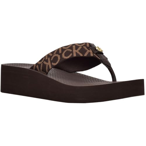 Calvin Klein Femme Meena Tongues, Marron, 37 EU