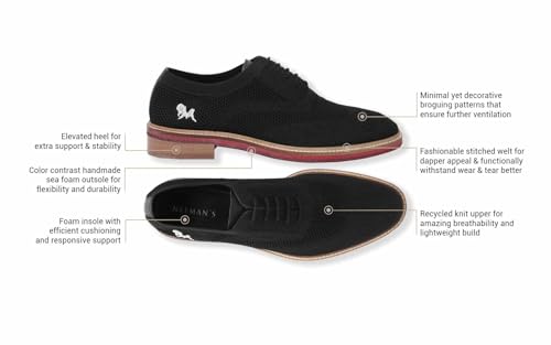 Image of Neeman's The Oxford Knits Sneakers for Mens | Breathable Recycled Knit with PU Tongue Comfortable & Flexible EVA Sole