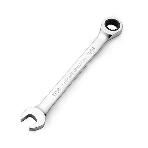 Image of FLZOSPER 7 /16 in. SAE Ratchet Wrench,Box End Head 72-Tooth Ratcheting Combination Wrench Spanner