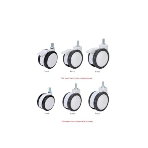 Roulette universelle double pièce 3 pouces à vis pour support mobile et établi