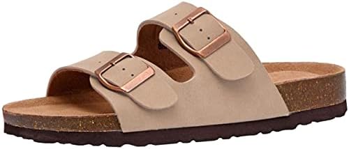 CUSHIONAIRE Women's, Lane Slide Sandals Taupe 9 M