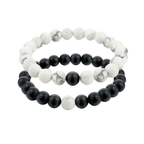 Bracelets de perles en cristal de roche authentique et pierres naturelles rondes
