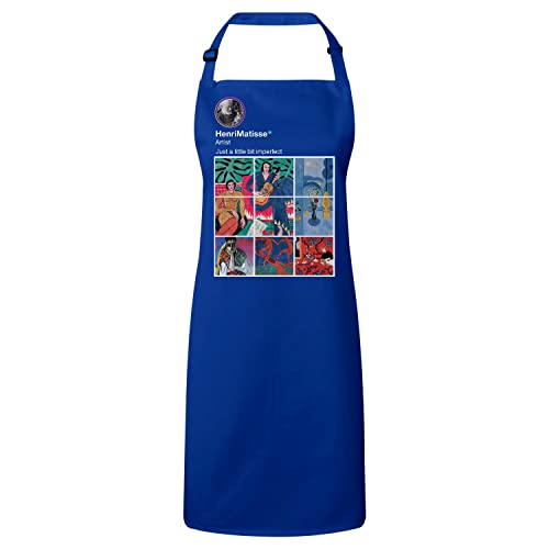 Tablier cuisine bleu Henri Matisse lin premium au design peinture unique