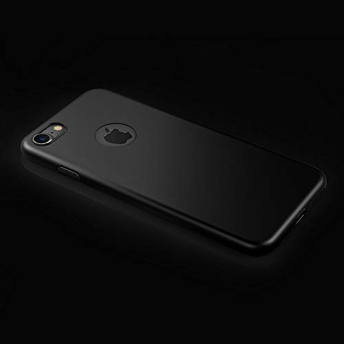Image of Mobile Back Cover Case for iPhone 7 (Silicone Case|CameraProtection|Black SC1510)