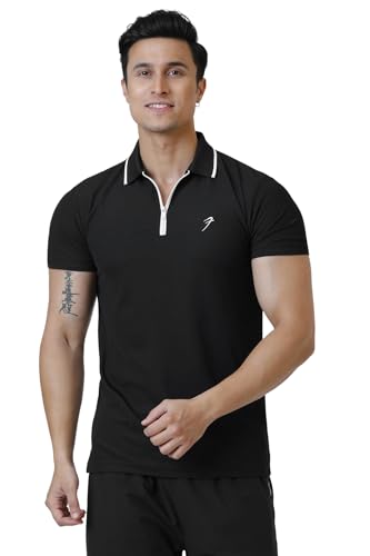 Image of FUAARK Men Stride Slim Fit Polo Tshirt in Premium Pique Fabric