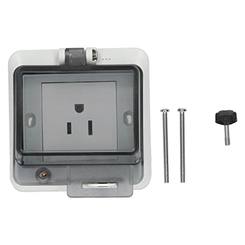 Waterproof Outlet Box 3 Hole IP66 Waterproof Socket Box 127V 15A Electrical Socket Sturdy No Deformation US Standard Socket with Mounting Tools