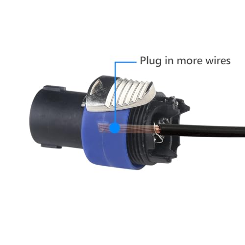 Image of MAD OWL Speaker Plug Speakon Connector, Speaker Jacks and Connectors Nl4fx Speakon Cables, Nl4fc Male Female Converter Nl2fx Plug Speakers Powercon Twist Lock (4 Sets of Male and Female)