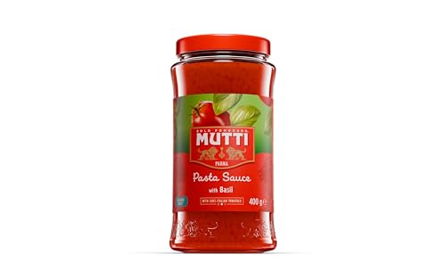 MUTTI - Sugo con Basilico Genovese DOP e pomodoro Rossoro, 400g, Confezione da 6 unità