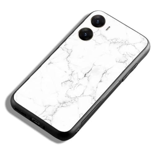 Image of COLORflow Back Cover Compatible with Vivo V29E 5G | White Marble | Shockproof TPU Bumper Cover with Camera Protection Back Cover