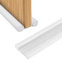 Funalix Zugluftstopper für Türen,1 stück Türen Zugluftstopper mit Doppeldichtung,Türbodendichtung,Effektive gegen Zugluft,Kälte, Lärm und Insekt,(96cm/Weiß)