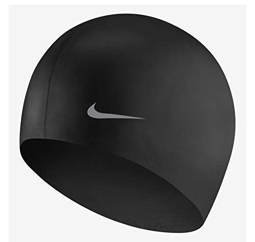 Nike Swim Solid Silicone Youth Cap,Black (001),OS