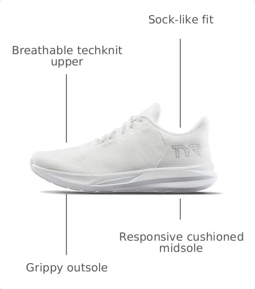Image of TYR Techknit RNR-1 Unisex Running Shoes - Running, Training, Walking Sneakers with Engineered Mesh and Foam Cushioning for All Day Comfort and Support