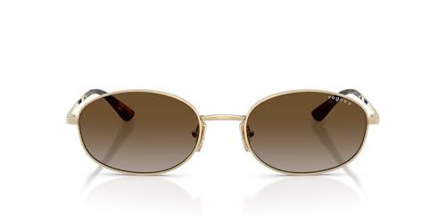 Vogue Eyewear VO4323S Sunglasses, Pale Gold/Grey Gradient Brown Polarized, 56 mm
