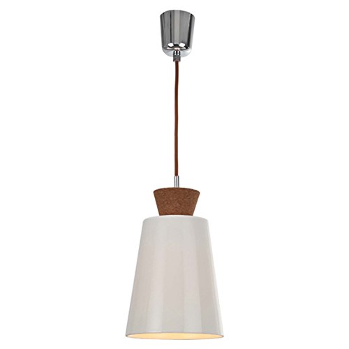 Hängeleuchte in weiß chrom, braun Bauhausstil Vintage Industrie Stil E14...