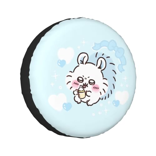 タイヤカバー ちいかわ モモンガ スペアタイヤカバー おしゃれ タイヤ収納 防塵 防水 防紫外線 日焼け止 汚れ防止 劣化対策 タイヤバッグ 持ち運び便利 取付簡単 カー用品 14〜17インチ 屋外 軽自動車 普通車 汎用 14インチ:直径60-69cm