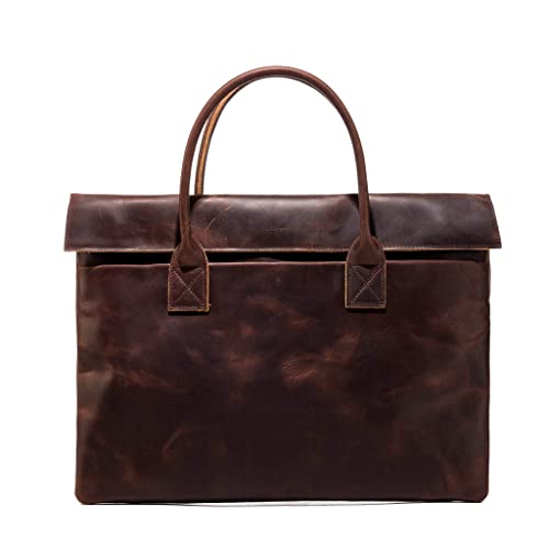 Handmade Men's Handbags Japanese And Korean Leather Handbags Business Cattle Leisure Briefcase