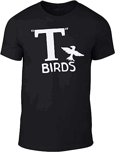 Mens T Birds T-Shirt Funny Retro Musical 70S Joke Grease Fancy Dress Fashion L