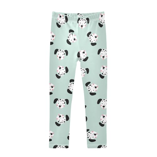 Girls Basic Leggings Baby Girls Pants Dalmatian Dog Soft Footless Stretchy Tights Pants 4-10Y