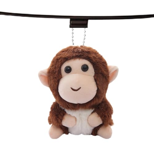 Genérico Llavero de Peluche de Mono | Llavero Coleccionable Portátil y Divertido | Suave para Adultos y Niños,para Amigos, Familia, Niños, Niñas, Bolsos, Mochilas, Fundas de Móvil