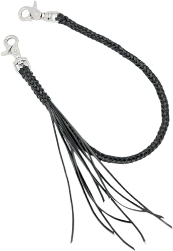 Braided Genuine Leather Wallet Chain With Swivel Trigger Snap ，Stylish Biker Punk Key Chain For Men2