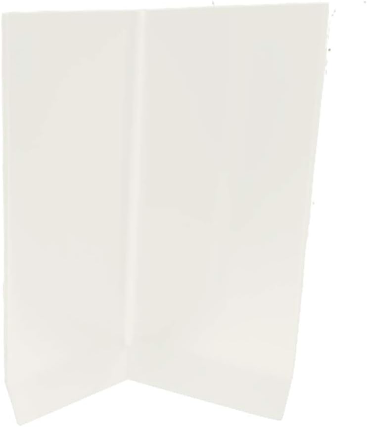 Roppe 700 Series 1/8" Rubber/Vinyl Mix (Type TP) White, 6" H X 1/8" W (Inside Corner Block)