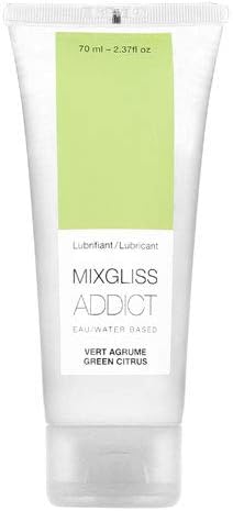 Mixgliss 70 ml Addict Green Citrus Water-Based Lubricant, 70 Ml/2.37 Fl Oz