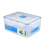 LocknLock HPL836 PP Classic Vorratsdose mit Gitter, 5,5 L, 295 x 230 x 118 mm, 100 % luft- und wasserdicht, Cleveres Verschluss-System, Frischhaltedose für Kühlschrank & Gefrierfach