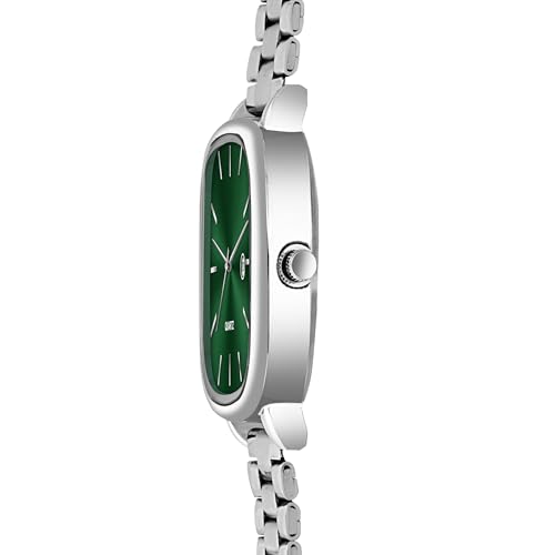 Image of Acnos Luxury Square Dial Quartz Watch for Men & Women - Stainless Steel Bracelet, Minimalist Analog Wristwatch with Date Window Pack of 1