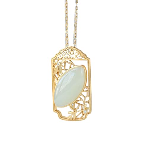Pendentif feuilles de bambou en argent S925 plaqué or, cadeau idéal femme