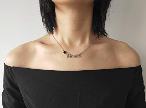 HUAN XUN Custom Name Pendant Choker Necklace4