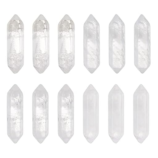 OLYCRAFT 12 piezas Cristal de Cuarzo Natural Punta de Cuarzo Hexagonal Cristal Doble Terminado Puntos Varitas Sin Agujero Colgantes de Cuarzo Piedra preciosa para DIY Artesanía Collar Joyería Hacer | Ya disponible en tu tienda friki favorita! En mundofriki.es!
