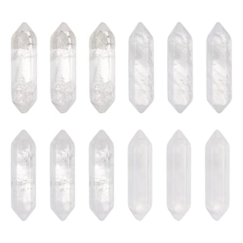OLYCRAFT 12 piezas Cristal de Cuarzo Natural Punta de Cuarzo
