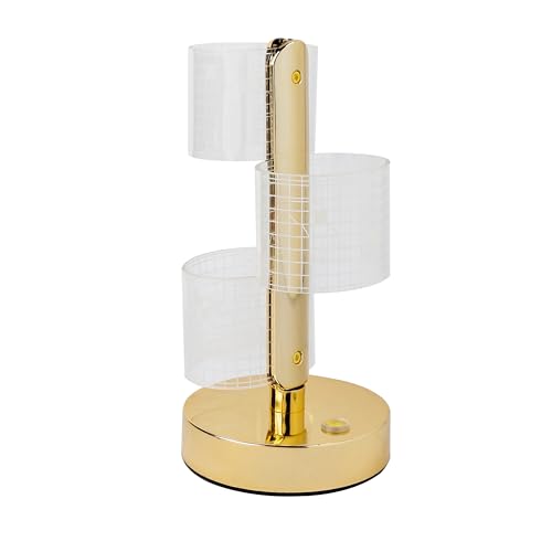 Image of Lexton 8 Inch Acrylic Column Touch Sensor LED Table Lamp with 3 Light Modes | Rechargeable Decorative Lamp for Bedroom, Living Room, Office & Home Decor