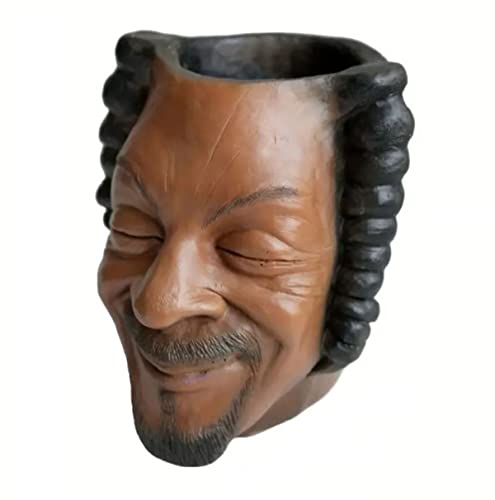 Hip Hop Funny Face Succulent Pot! Rap Music Character Head Flower Planter For Garden Decor Desktop! Rapper Face Pencil Pen Holder Christmas Birthday Gift! #TOP17