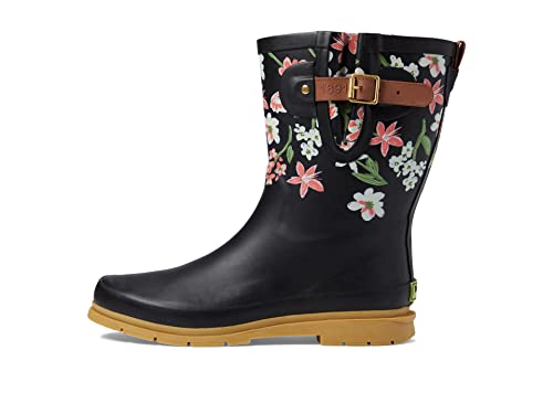 Image of Western Chief Women's Waterproof Mid Rain Boots | Ladies pull on mid rain boots with adjustable buckle, cushioned insole, and rubber outsole for wet weather and outdoor wear.